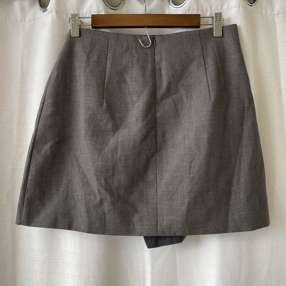 Lichi Asymmetric mini wrap skirt Size Large Grey - Picture 6 of 13